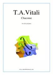 Cover icon of Chaconne sheet music for cello and piano by Tommaso Antonio Vitali, classical score, intermediate skill level