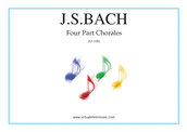 Cover icon of Four Part Chorales (51-100) sheet music for organ, piano or keyboard by Johann Sebastian Bach, classical score, easy/intermediate skill level