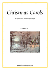 Cover icon of Christmas Sheet Music and Carols, coll.1 for piano, voice or other instruments, easy skill level