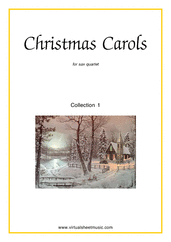 Christmas Carols (all the collections, 1-3) for saxophone quartet - easy baritone saxophone sheet music