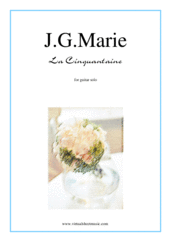 Cover icon of La Cinquantaine sheet music for guitar solo by Jean Gabriel Marie, classical wedding score, easy/intermediate skill level