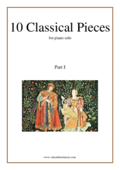 10 Classical Pieces collection 1 for piano solo - easy luigi boccherini sheet music