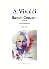 Cover icon of Concerto in F major RV 489 sheet music for bassoon and piano by Antonio Vivaldi, classical score, intermediate skill level