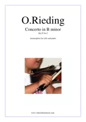 Cover icon of Concerto in B minor Op.35 No.2 sheet music for cello and piano by Oskar Rieding, classical score, easy+ skill level