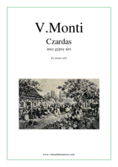 Cover icon of Czardas, gypsy airs sheet music for piano solo by Vittorio Monti, classical score, intermediate/advanced skill level