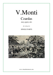 Cover icon of Czardas, easy gypsy airs (parts) - NEW EDITION sheet music for string trio by Vittorio Monti, classical score, intermediate/advanced skill level