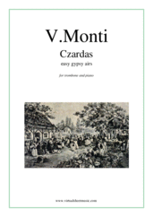 Cover icon of Czardas, gypsy airs sheet music for trombone and piano by Vittorio Monti, classical score, intermediate/advanced skill level