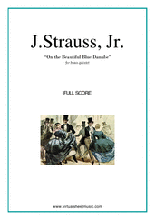 Cover icon of The Blue Danube (f.score) sheet music for brass quintet by Johann Strauss, Jr., classical score, intermediate/advanced skill level
