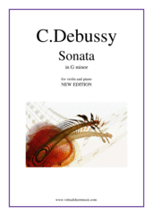 Cover icon of Sonata in G minor (NEW EDITION) sheet music for violin and piano by Claude Debussy, classical score, advanced skill level
