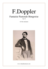 Cover icon of Fantaisie Pastorale Hongroise Op. 26 sheet music for flute and piano by Franz Doppler, classical score, advanced skill level