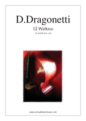 Cover icon of 12 Waltzes sheet music for double-bass solo by Domenico Dragonetti, classical score, intermediate/advanced skill level