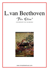 Cover icon of Fur Elise sheet music for tenor saxophone and piano by Ludwig van Beethoven, classical score, easy/intermediate skill level