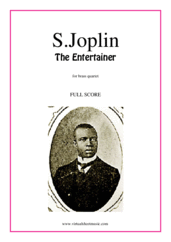 Cover icon of The Entertainer (f.score) sheet music for brass quartet, version 1 by Scott Joplin, classical score, intermediate skill level