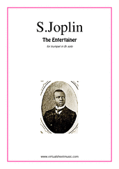Cover icon of The Entertainer sheet music for trumpet solo by Scott Joplin, classical score, easy/intermediate skill level