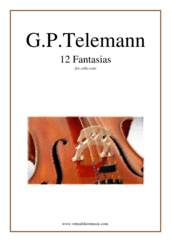 Cover icon of Fantasias, 12 sheet music for cello solo by Georg Philipp Telemann, classical score, intermediate skill level