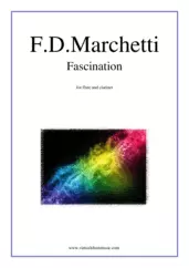 Cover icon of Fascination sheet music for flute and clarinet by Fermo Dante Marchetti, wedding score, intermediate skill level