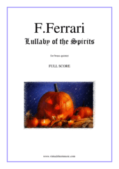 Cover icon of Halloween Night (f.score) sheet music for brass quintet by Fabrizio Ferrari, intermediate skill level