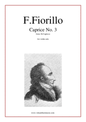 Cover icon of Caprices No. 3 (from 36 Caprices) sheet music for violin solo by Federigo Fiorillo, classical score, intermediate/advanced skill level