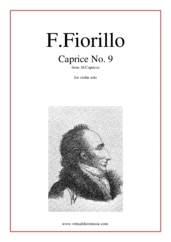 Cover icon of Caprices No. 9 (from 36 Caprices) sheet music for violin solo by Federigo Fiorillo, classical score, intermediate/advanced skill level