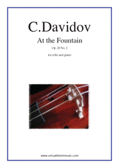 Cover icon of At the Fountain Op.20 No.2 sheet music for cello and piano by Carl Davidov, classical score, advanced skill level