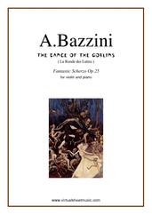 Cover icon of The Dance of the Goblins sheet music for violin and piano by Antonio Bazzini, classical score, advanced skill level