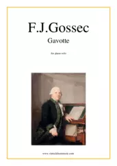Cover icon of Gavotte sheet music for piano solo by Francois Joseph Gossec, classical score, easy skill level