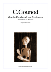 Cover icon of Funeral March of a Marionette sheet music for piano four hands by Charles Gounod, classical score, intermediate/advanced skill level