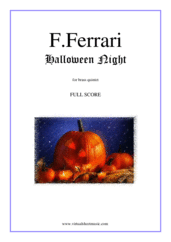 Cover icon of Halloween Night (f.score) sheet music for brass quintet by Fabrizio Ferrari, intermediate skill level