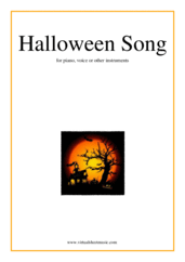 Cover icon of Halloween Song sheet music for piano, voice or other instruments, easy skill level