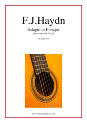 Cover icon of Adagio in F major sheet music for guitar solo by Franz Joseph Haydn, classical score, intermediate skill level
