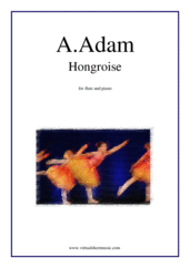 Cover icon of Hongroise sheet music for flute and piano by Adolphe Adam, classical score, easy skill level