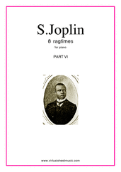 Cover icon of Ragtimes (collection 6) sheet music for piano solo by Scott Joplin, classical score, intermediate skill level