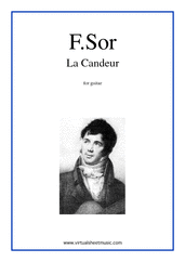 Cover icon of La Candeur sheet music for guitar solo by Fernando Sor, classical score, intermediate/advanced skill level