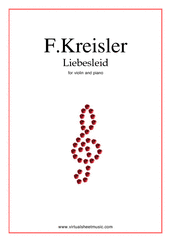 Cover icon of Liebesleid sheet music for violin and piano by Fritz Kreisler, classical score, intermediate skill level