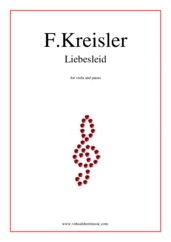 Cover icon of Liebesleid sheet music for viola and piano by Fritz Kreisler, classical score, intermediate skill level