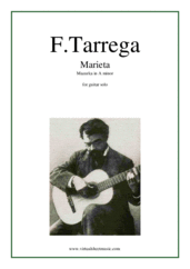 Cover icon of Marieta Mazurka in A minor sheet music for guitar solo by Francisco Tarrega, classical score, intermediate/advanced skill level