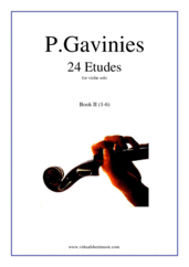 Cover icon of Etudes, 24 - Book II sheet music for violin solo by Pierre Gavinies, classical score, advanced skill level