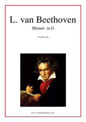 Cover icon of Minuet in G sheet music for piano solo by Ludwig van Beethoven, classical score, easy/intermediate skill level