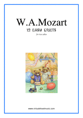 Cover icon of Easy Duets sheet music for two cellos by Wolfgang Amadeus Mozart, classical score, easy duet