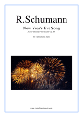 Cover icon of New Year's Eve Song sheet music for clarinet and piano by Robert Schumann, classical score, intermediate skill level