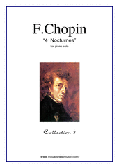Cover icon of Nocturnes (collection 3) sheet music for piano solo by Frederic Chopin, classical score, advanced skill level