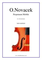 Cover icon of Perpetuum Mobile sheet music for violin and piano by Ottokar Novacek, classical score, advanced skill level
