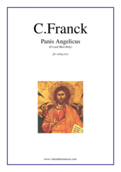 Cover icon of Panis Angelicus sheet music for string trio by Cesar Franck, classical wedding score, easy skill level