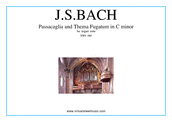 Cover icon of Passacaglia and Thema Fugatum in C minor sheet music for organ solo by Johann Sebastian Bach, classical score, advanced skill level