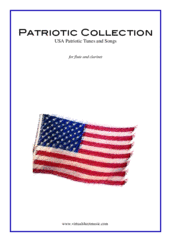 Patriotic Collection, USA Tunes and Songs for flute and clarinet - francis scott key flute sheet music