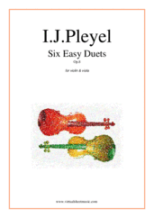 Cover icon of Six Easy Duets Op.8 sheet music for violin and viola by Ignaz Joseph Pleyel, classical score, easy duet