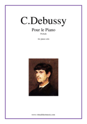 Cover icon of Pour le Piano - Prelude sheet music for piano solo by Claude Debussy, classical score, advanced skill level