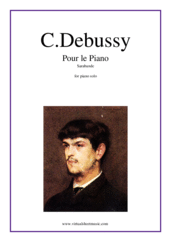 Cover icon of Pour le Piano - Sarabande sheet music for piano solo by Claude Debussy, classical score, advanced skill level