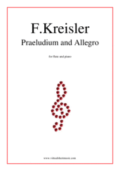 Cover icon of Praeludium and Allegro sheet music for flute and piano by Fritz Kreisler, classical score, intermediate/advanced skill level