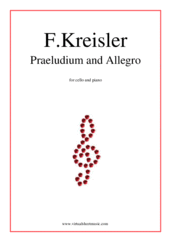 Cover icon of Praeludium and Allegro sheet music for cello and piano by Fritz Kreisler, classical score, intermediate/advanced skill level